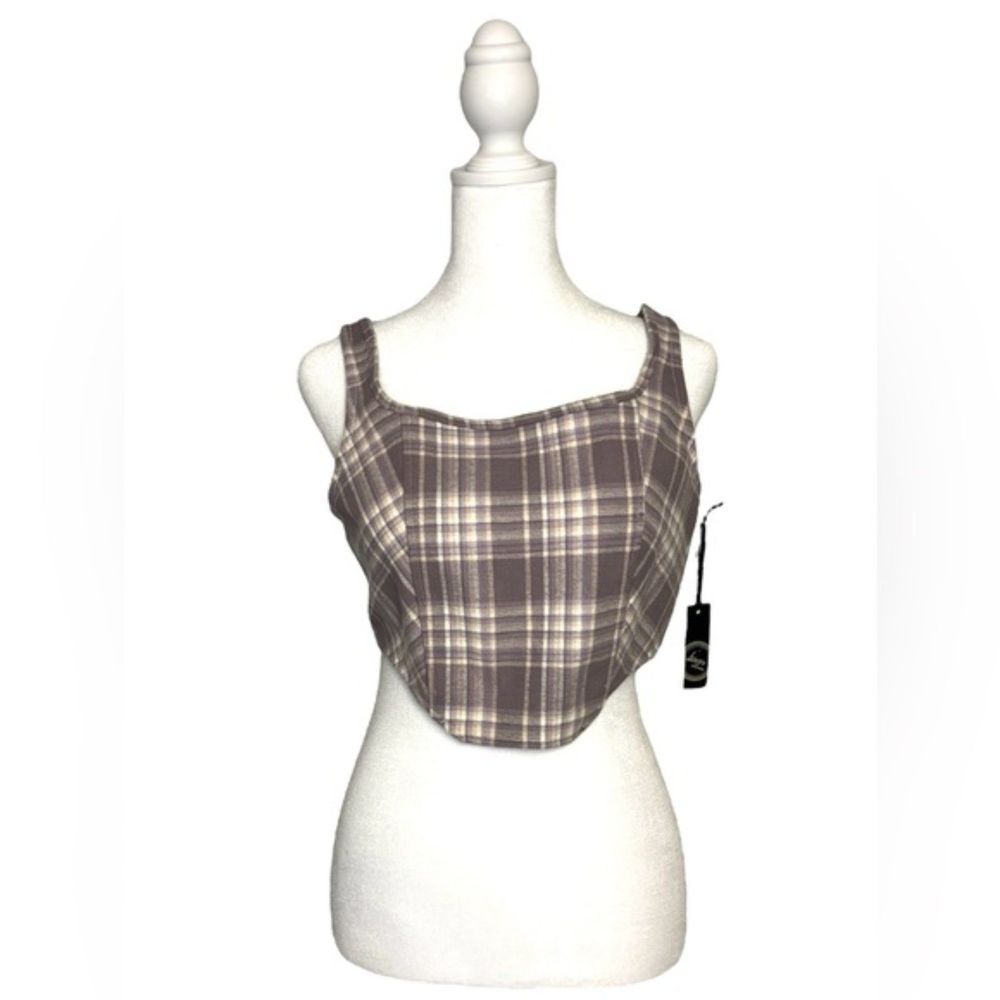 NWT Liberty Love Purple Lavender Corset Bustier Crop Top Size Large Juniors